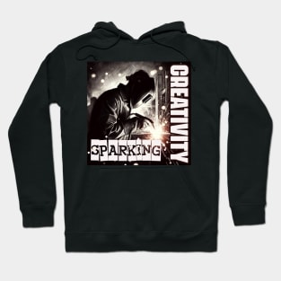 Sparking Creativity in Monochrome Mastery: Precision and Innovation in Welding Hoodie